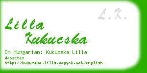 lilla kukucska business card